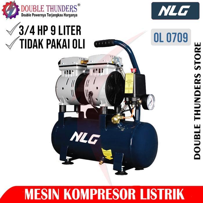 Izumi Max OM0709 Mesin Kompresor Angin Oilles Tanpa Oli 3/4HP 9Liter
