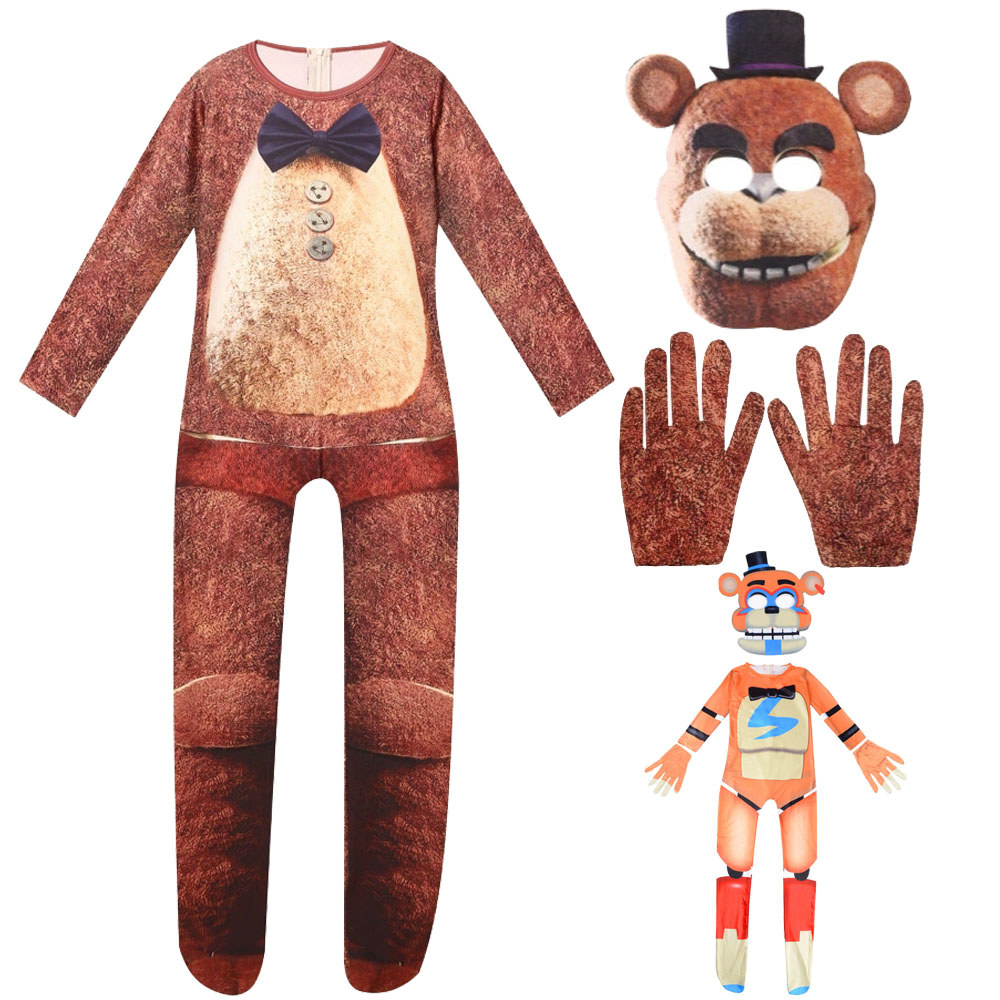 Kids Horrible Halloween Costume F Nights Freddyed Jumuit Cosplay Nightmare Bonnie Fnaf Freddy Anime