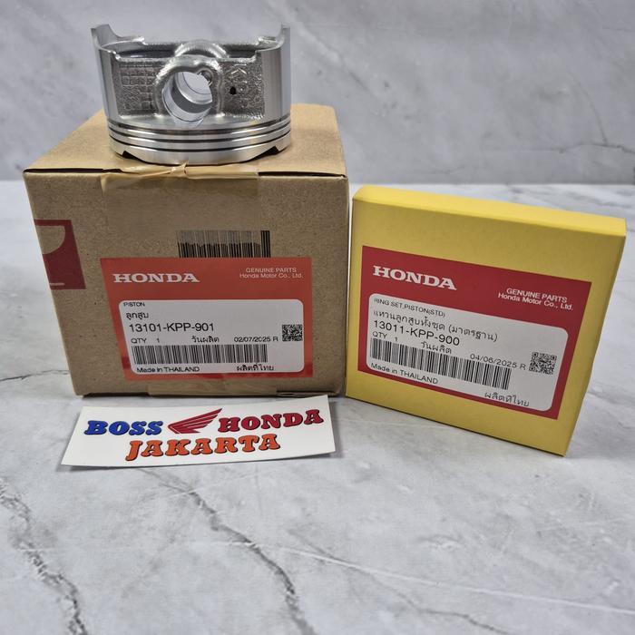 13101-KPP-901 + 13011-KPP-900 : PISTON + RING PISTON UKURAN (STD) CBR 150 R OLD KARBU & CBR 150 R FI