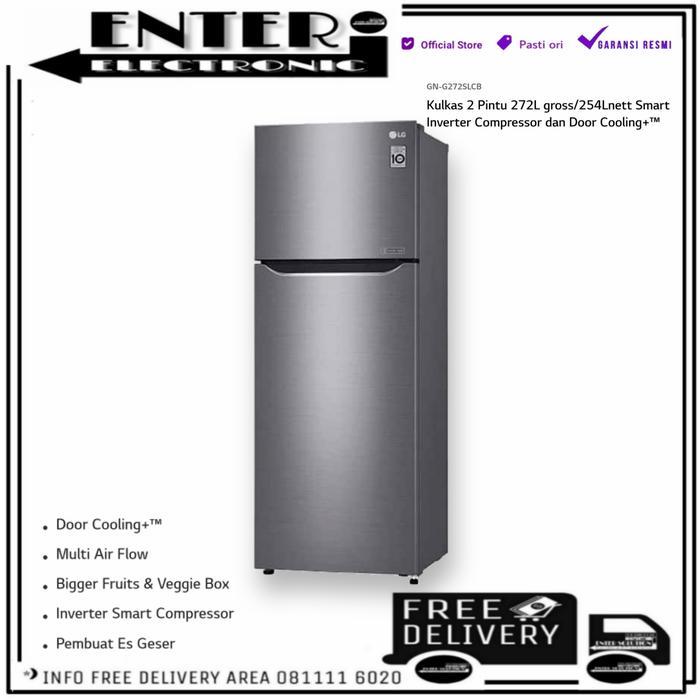 LG GNG272SLCB - KULKAS LG 2 PINTU SMART INVERTER 272L 254L GN G272SLCB