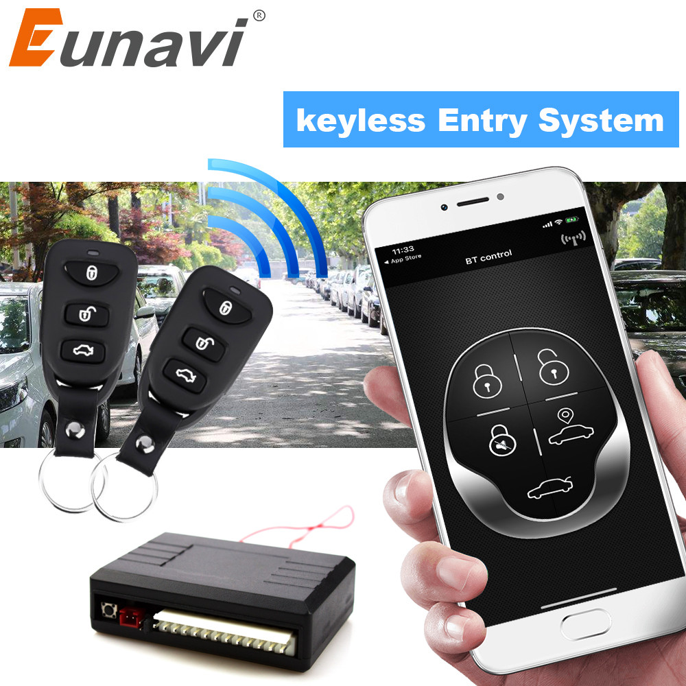 Eunavi Auto Alarm Systems Car Remote Central Kit Remote Central Door Lock Keyless System Central Loc