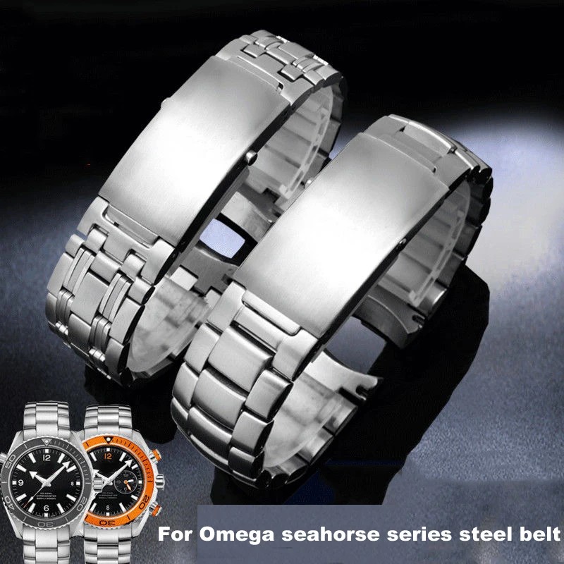 Watchbands Bracelet For Omega PLANET OCEAN 007 SEAMASTER 600 Metal Strap Watch Accessories Men