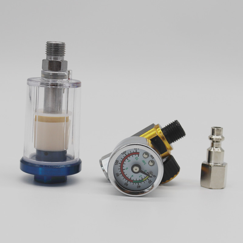 Spray Gun Air Regulator Gauge & air spray In-line Water Trap Filter Tools Paint Spray Gun Regulator 