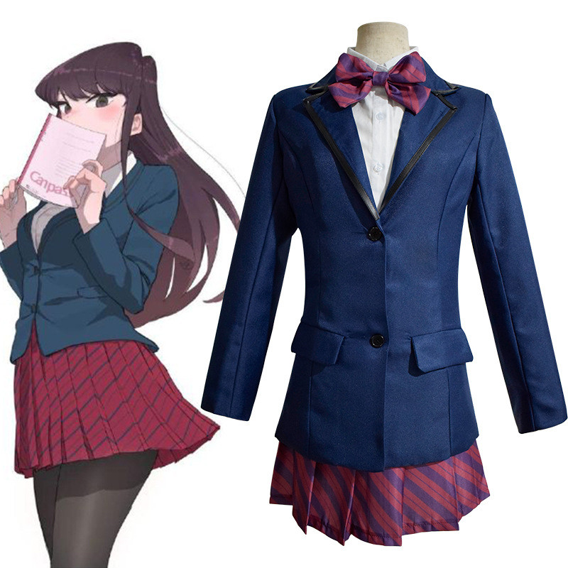 Anime Komi Can'T Communicate Shouko Komi Cosplay Costume Girls School Uniform Komi San Wa Suits
