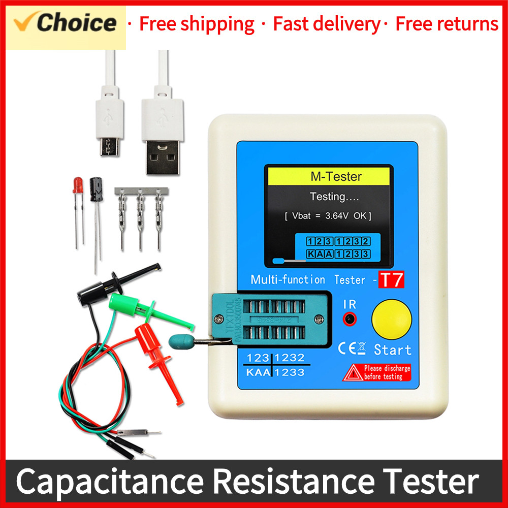 BARU LCR-T7/LCR-TC1 Transistor Tester TFT Diode Triode Capacitance Meter LCR ESR Meter NPN PNP MOSFE
