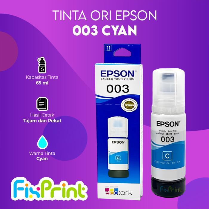 FIXPRINT TINTA EPSON 003 BLACK ORIGINAL ORI HITAM RESMI PRINTER L3110 L1110