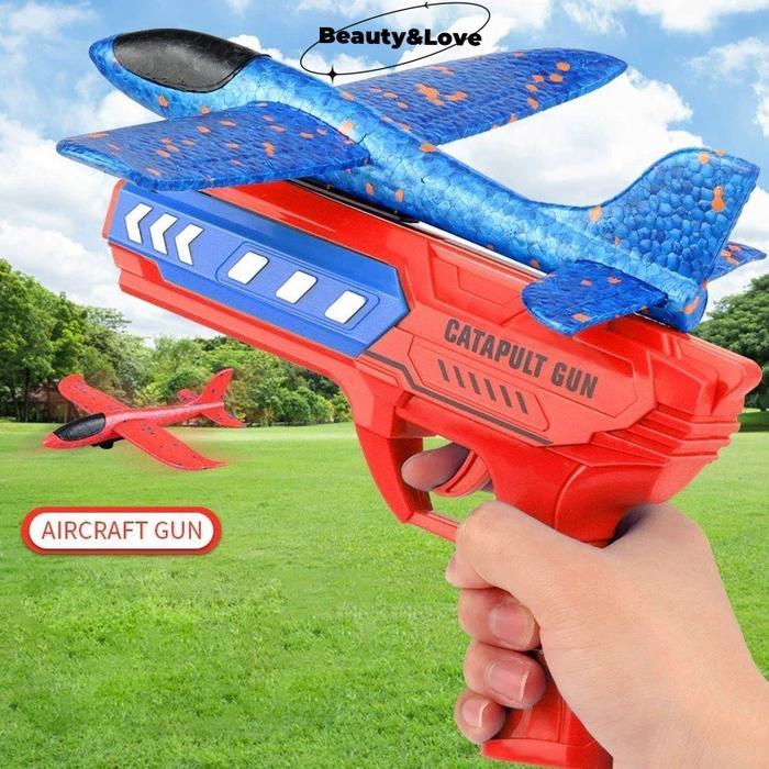 Tatajoy Tamiya Toys - Mainan Anak Tembakan Pesawat Terbang Ada Lampu / Mainan Tembakan Pesawat