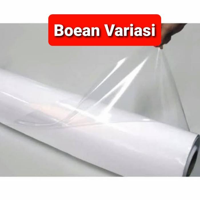 Sticker skotlet putih transparan putih bening