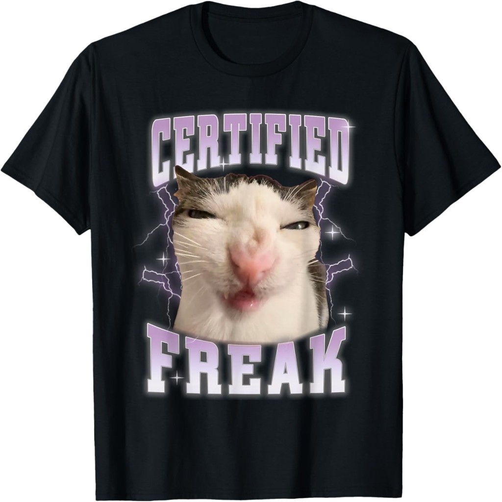 Silly Certified Eat Cet Cursed Cat Funny Ca Meme T-Shirt