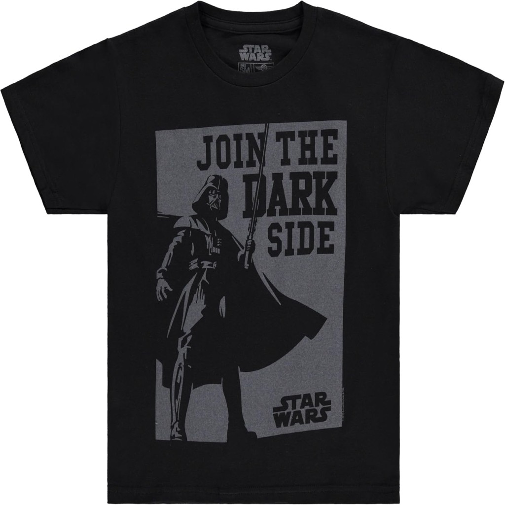 STAR WARS Boys' Darth Vader & Mandalorian Short Sleeve Crewneck T-Shirt – Sizes XS-XL