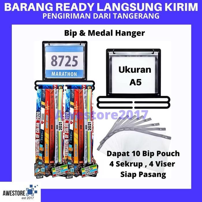 Ready Pajangan Medali Lomba Lari Gantungan Bip Race Holder Running Medal Hanger Piala Import Milo