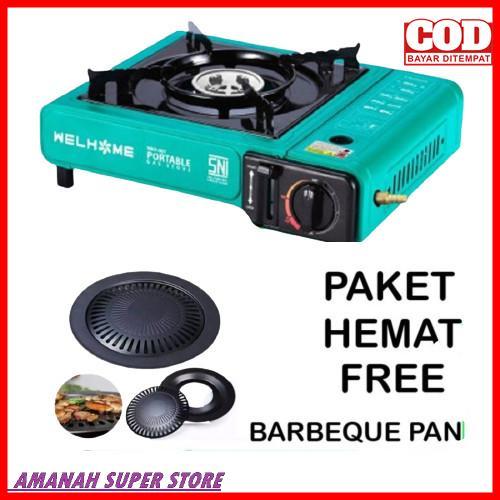 Kompor Camping/Kompor Portable Welhome + Panggangan