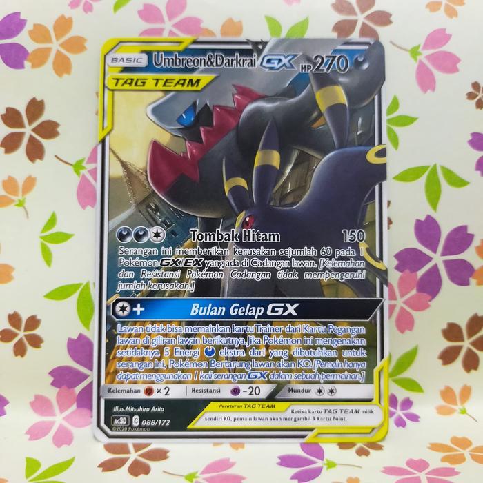 UMBREON & DARKRAI TAG TEAM GX TD AC3D 088/172 POKEMON TCG INDONESIA