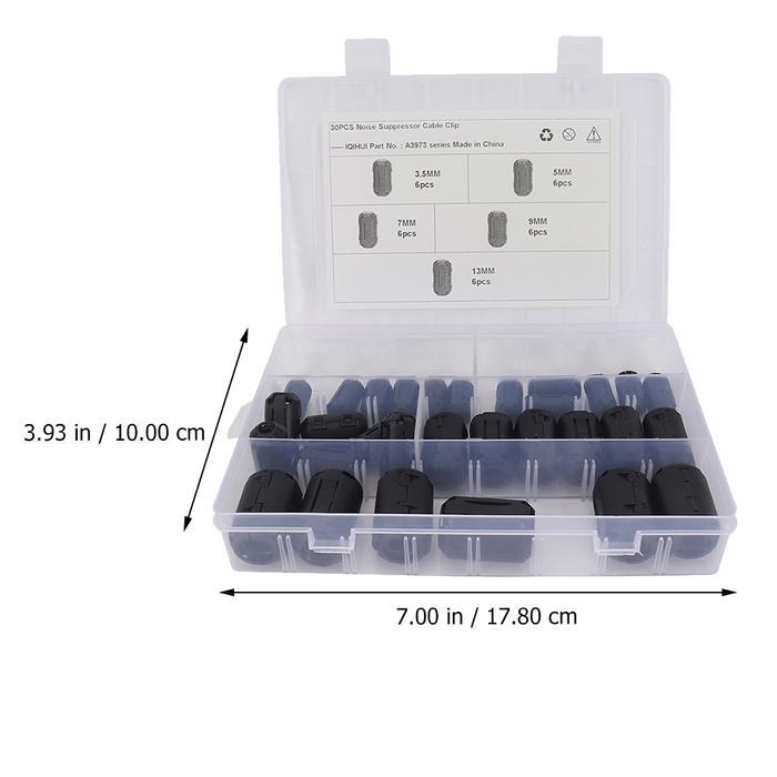 25 Pcs Ferrite Core Clip Snap Ferrite Core Cord Ring Ferrite Rings