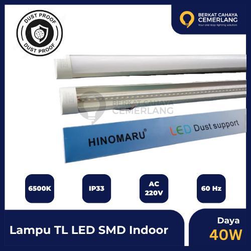 KAP LAMPU TL LED SMD INDOOR 40 WATT PLAFON LAMP 120 CM WATERPROOF