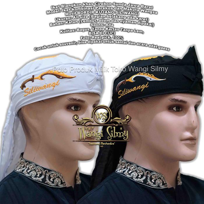 IKET KEPALA KUJANG SILIWANGI BLANGKON IKAT KUJANG BELANGKON SUNDA BORDIR Kujang Siliwangi Ikat
