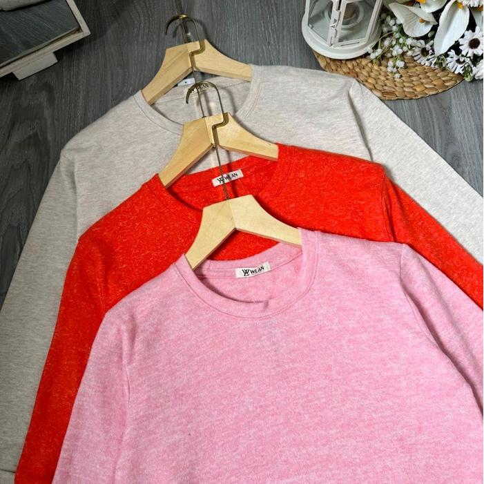 kaos rajut knit lengan panjang wanita / pria