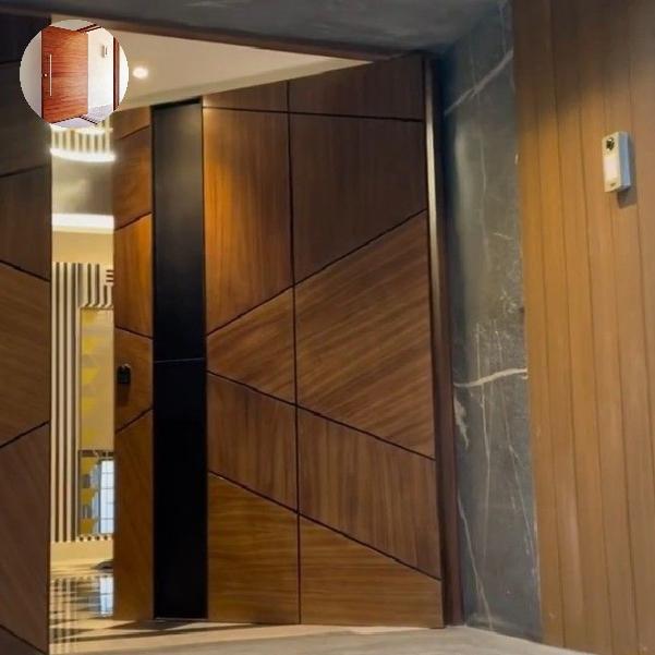 PINTU PIVOT ELEGAN KAYU JATI SOLID