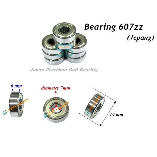 Bearing 607Z Ezo Jepang Bearing 607Zz Jepang Ball Bearing 607Z Ezo Japan Kualitas Bagus 607Z Ezo