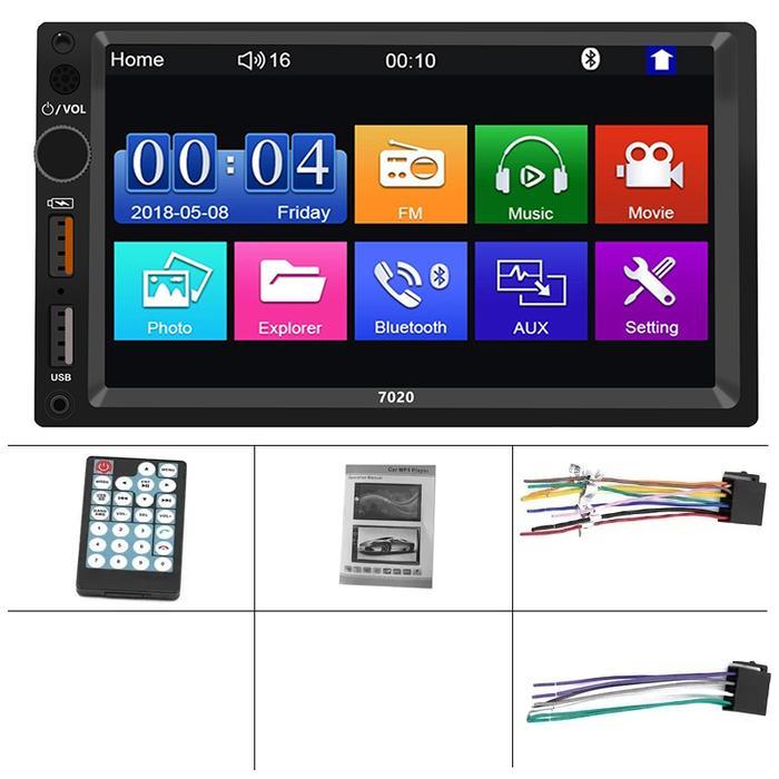 7 Inci Head Unit 7018B 7020 Universal 2 Din Mobil Audio Player Layar Sentuh Stereo Mobil Mp5 Player