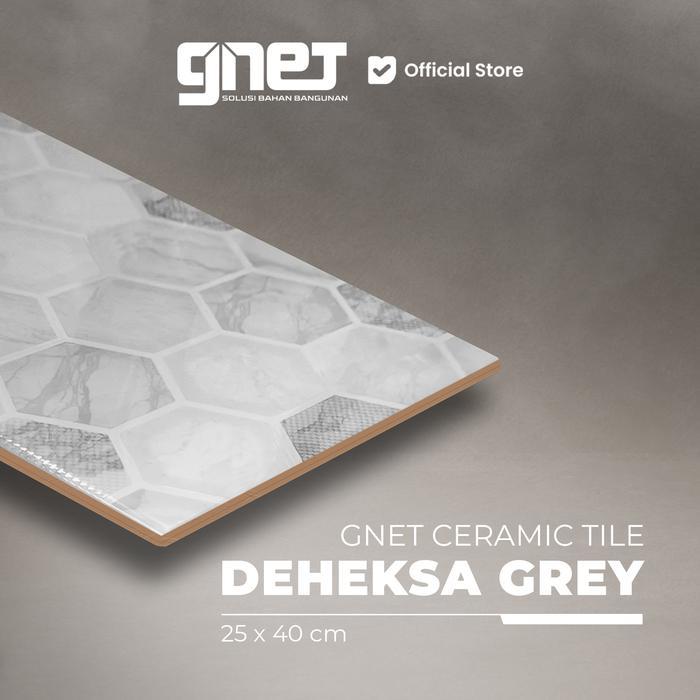 GNET Ceramic Deheksa Grey 25X40 Keramik Lantai Rustic