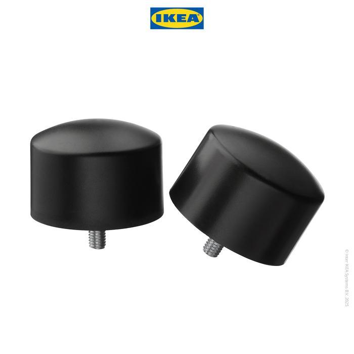 IKEA RAFFIG Finial Batang Gorden Hitam 1 Pasang