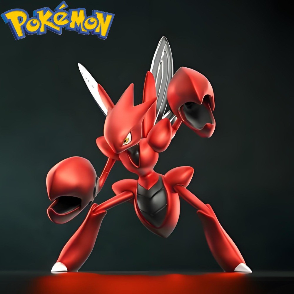 9Cm/3.54In Anime Pokemon Figure Scizor Pvc Collection El Toys For Children Gifts