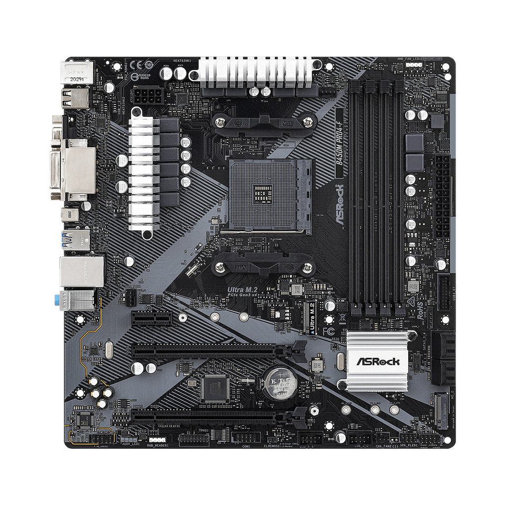 Asrock B450 B450M Motherboard B450M Pro4-F R2.0 Motherboard Am4 Ddr4 128Gb Ryzen 5 5600 5600G R7