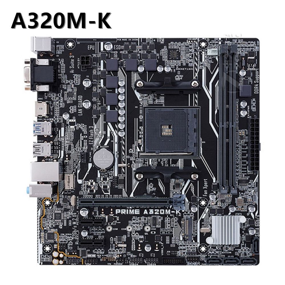 Desktop Motherboard For Prime A320M-K Socket Am4 32Gb Vga Amd A320 Amd Ryzen Athlon X4 A320