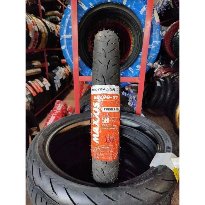 "New" BAN CACING MAXXIS VICTRA Ring 17 Tubeless 60/80-17 60/90-17 70/80-17 Gratis Pentil Motor Beat