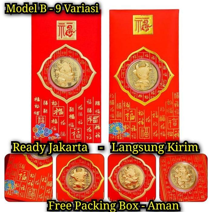 Angpao Emas Shio Kerbau 2021 Model B / Angpao Berlapis Emas 9 Varian