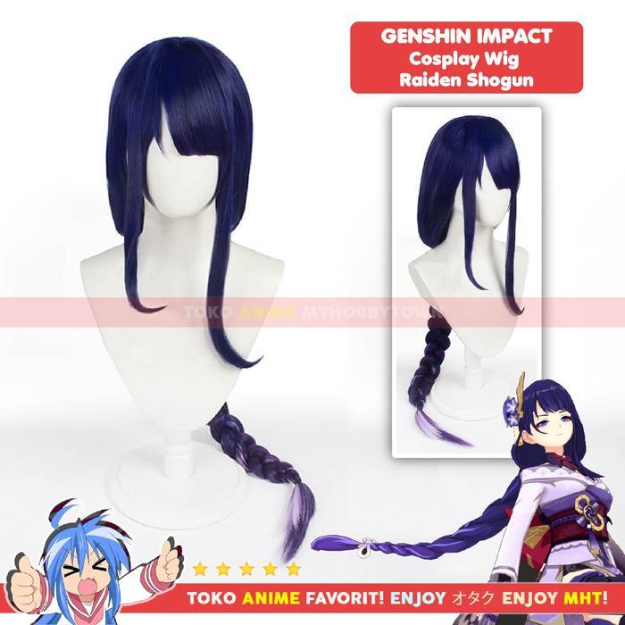 Wig Cosplay Anime Game Baal Raiden Sho
