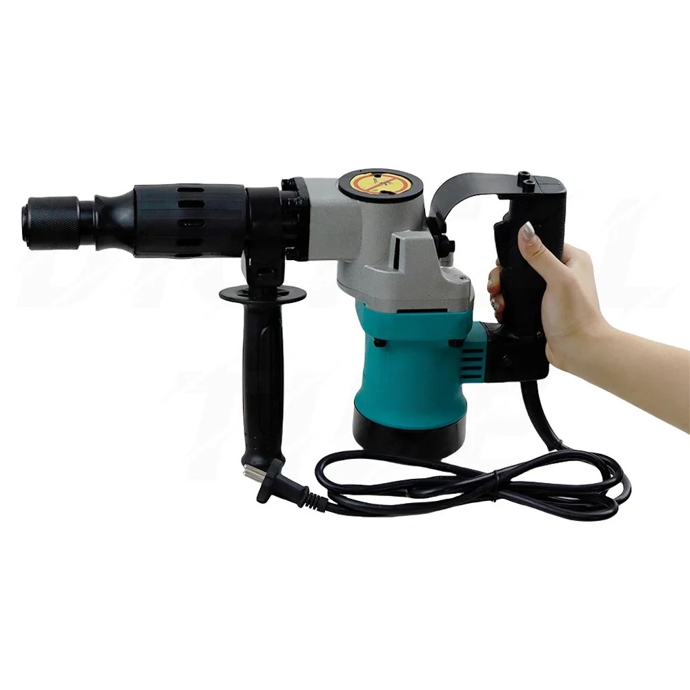 Terbaik 1200W Electric Hammer Drill Heavy Duty Rotary Drill Swivel Demolition Hammer 1500RPM Industr