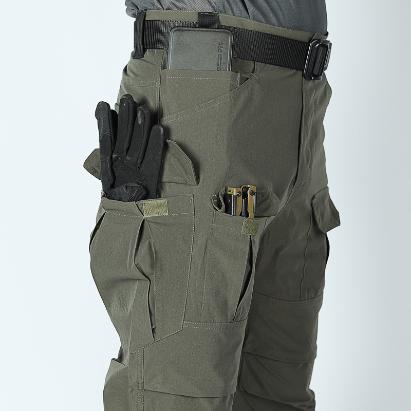 Summer Tactical Multi-Pocket Work Tactical Pants Men Outdoor Waterproof Sports Hiking Climbing Pants