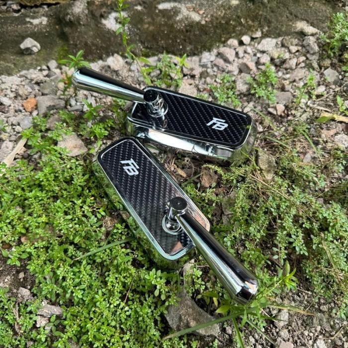 Spion Persegi Circuit Fast Bikes 3229B-70 Model Rizoma Full Cnc Aluminium Universal Pasti Ori