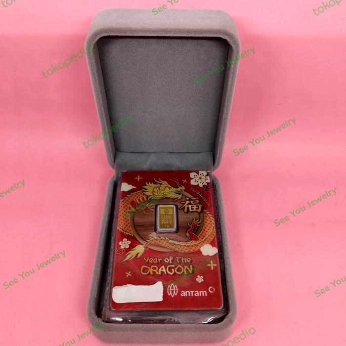 "New" Kotak Tempat Logam Mulia Emas Kotak Perhiasan Kalung Merah Hoki Mewah