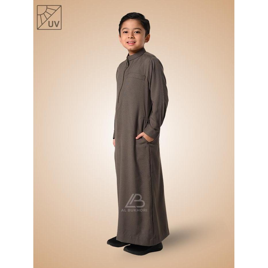 AL BUKHORI - ANTI UV JUBAH ANAK GAMIS LAKI LAKI THOBE PREMIUM 4 - 12 TAHUN LENGAN PANJANG - JUBAH