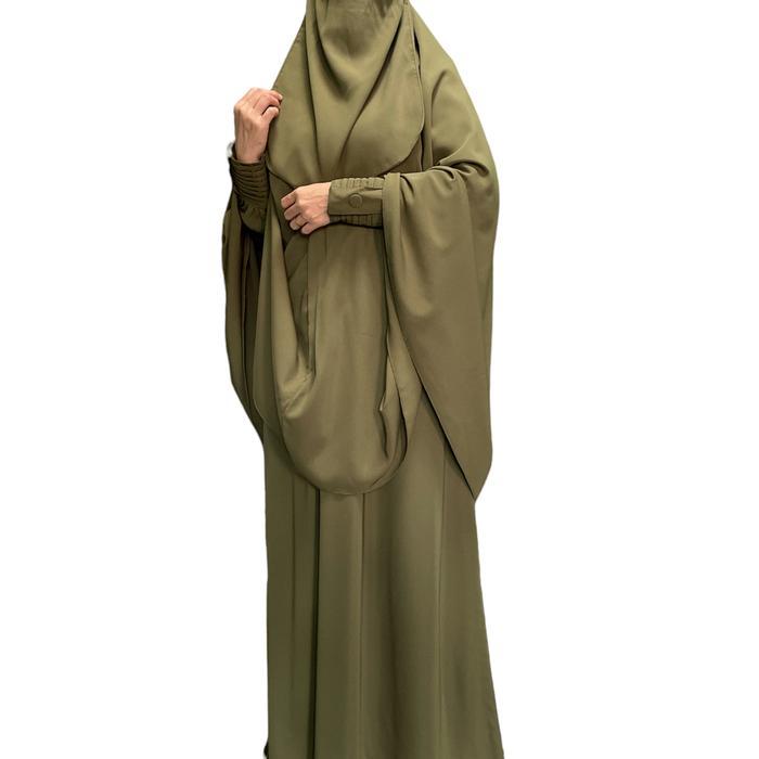 Varian 2 Medina Set Gamis Syari Setelan Khimar Cadar/ Gamis Syari Set