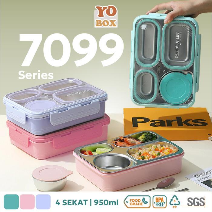 Kotak makan stainless 4 sekat