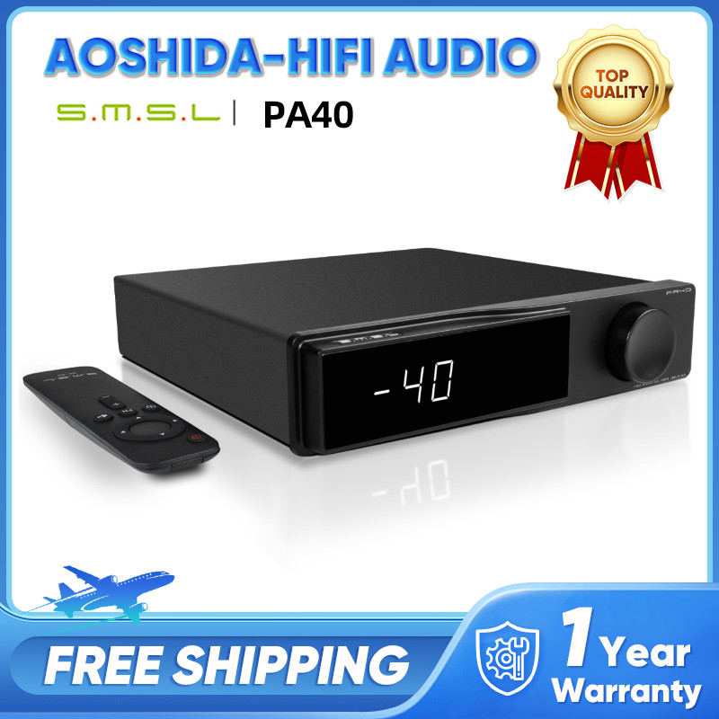 SMSL PA40 Amplifier Headphone Kualitas Tinggi dengan Kontrol Bass/Treble dan Remote Control