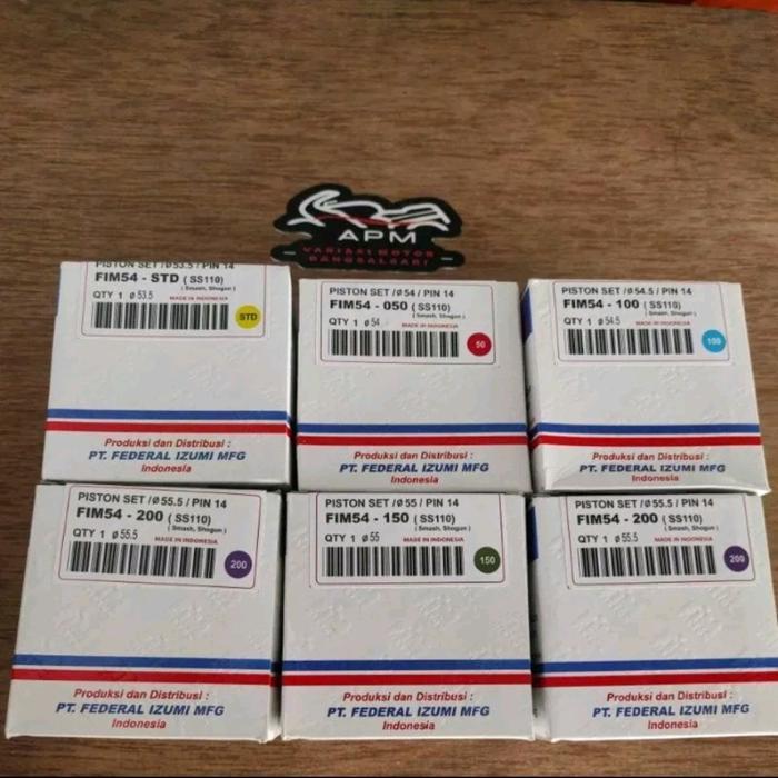 PISTON KIT/ PISTON SET FIM54 SMASH, SHOGUN Os Std 50 100 150 200 FIM 54