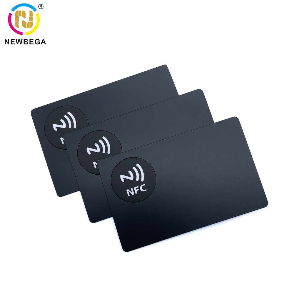 5PCS Metal NFC Card NFC 215/216 Chip,Contact SLE4442 chip,Smart Business Social Digital
