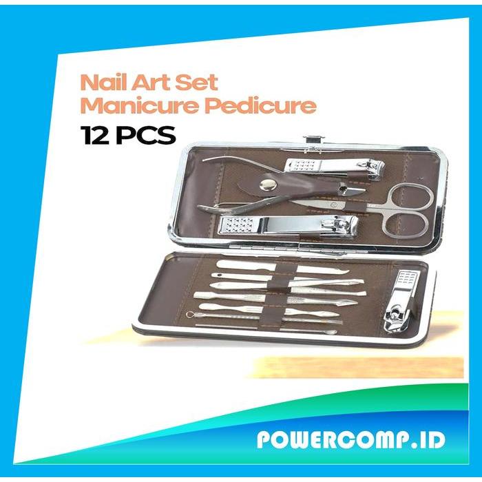 Potong Kuku 1 Set? Set Manicure Pedicure Gunting Kuku 12 In 1 Steel Nail