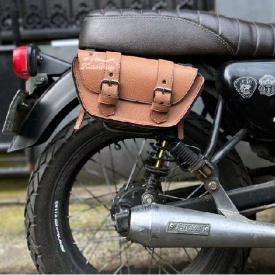 "New" tas samping sidebag side bag motor klasik custom honda c70 streetcub
