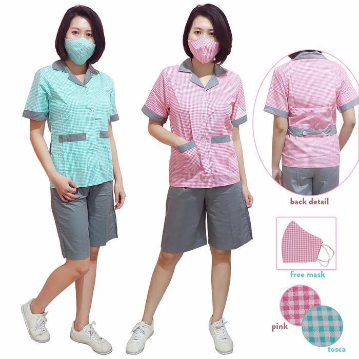 TERLARIS JUMBO XXXL Seragam Suster Basitter Uniform Full Katun Premium Cotton READY STOCK