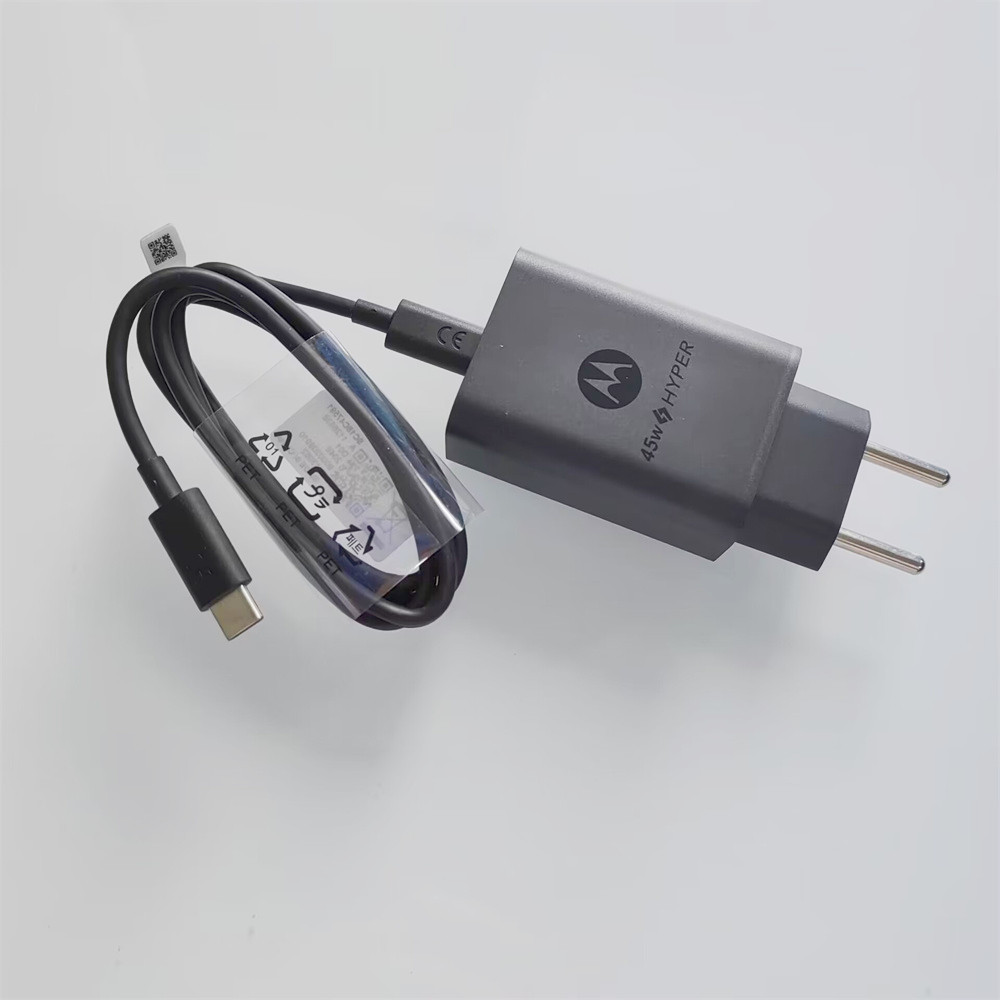 For Motorola 45W PD Charger EU Fast Turbo Charge Power Adapter Usb C To Type C Cable Moto Edge 20 30