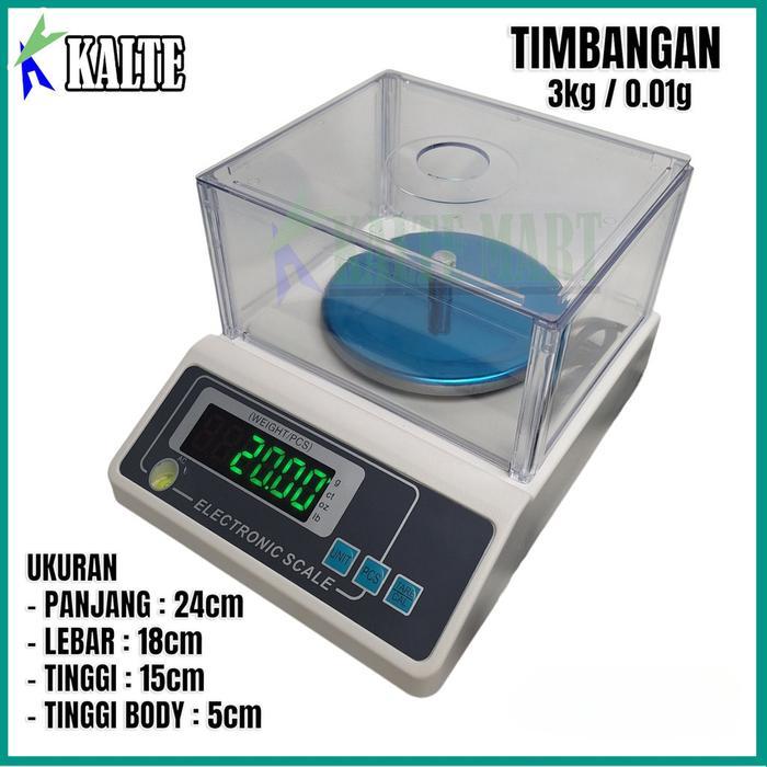 Timbangan Emas 3000gram/0.01gram Timbangan Laboratorium Lab Scale 3000gram/0.01gram