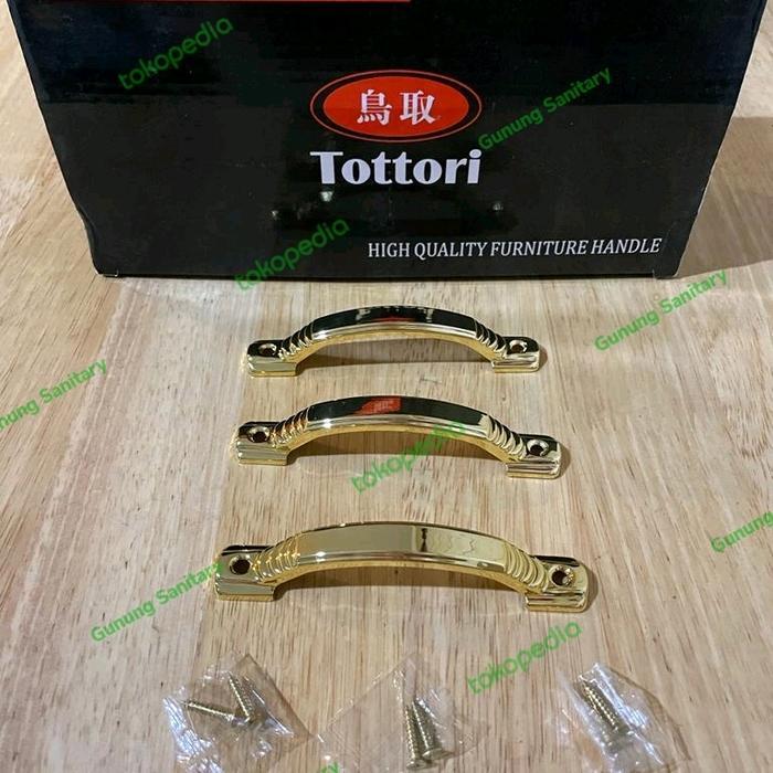 Informa - Tarikan laci tottori besi tarikan lemari kuning + sekrup Emas