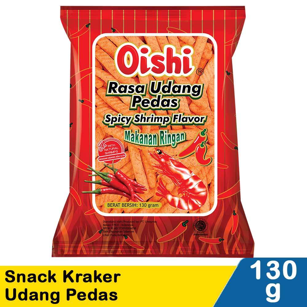 OISHI KRAKER SNACK UDANG PEDAS 130G ID