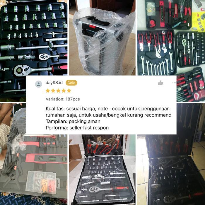 ISKU Perkakas Bengkel 187 PCS Tool Kit Dan Rumah Koper